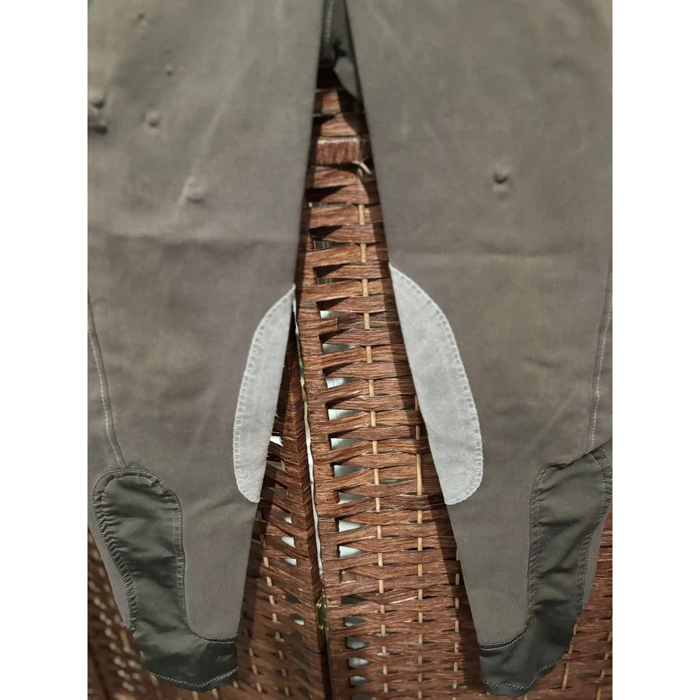 Equestrian Riding Breeches Jodhpurs Horseback Riding Pants Olive Green‎ flaws